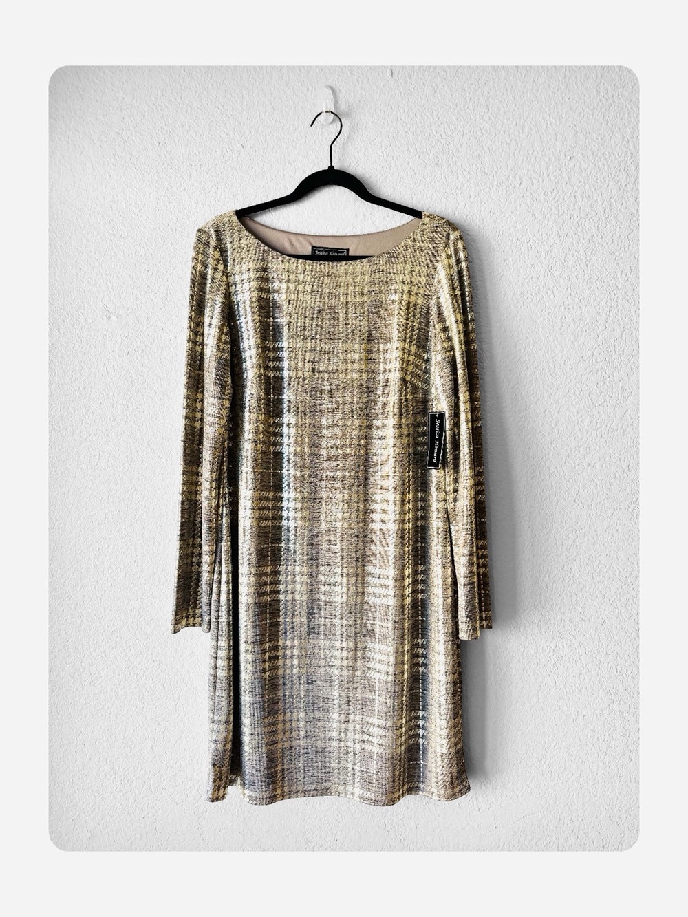 ★ Jessica Howard NWT Fashion Forward Bestselling Style Metallic Dress 16 ★